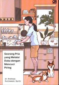 Image of Seorang pria yang melalui duka dengan mencuci piring